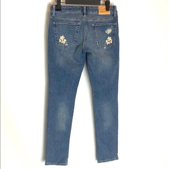 Lucky Brand Lolita Floral Skinny Jeans Size 00 NWT - Picture 7 of 10